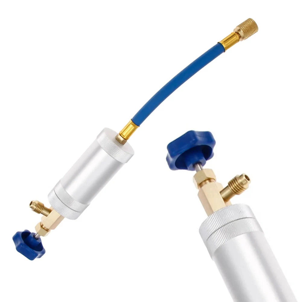 R134A R12 Hand Turn Pump Oil Injection Oil&Dye Injector Vehicle A/C ...