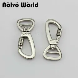 20pcs 2 size 16-21mm Large Silver Metal Clip Loop Snap Hook For Dog Pet Leads Leash Hardware With Lock