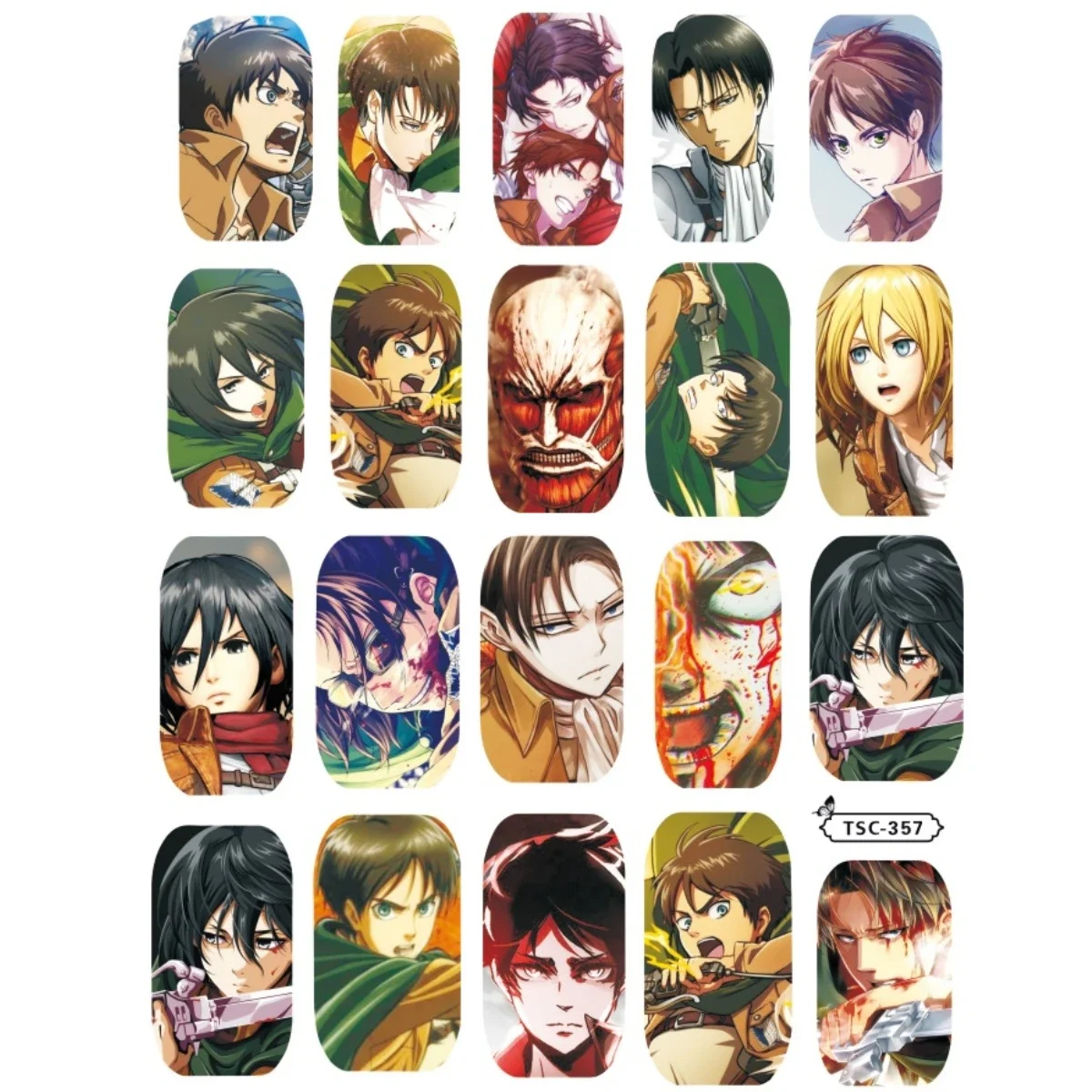 TSC-357 Attack Titan Anime Evangelion 3d nail art sticker stamp decal nail slider decor nail stickers,nail art tools,nail art decoration,nail decals