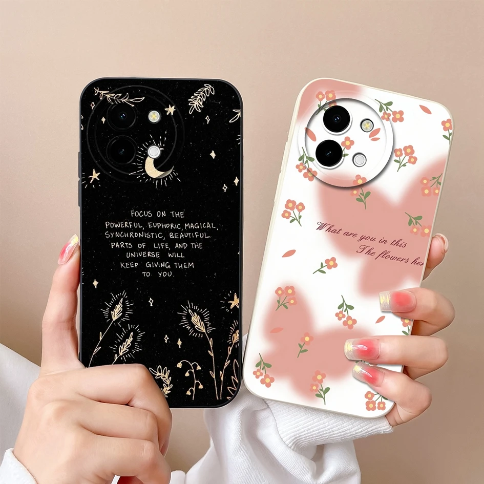 Stylish Painted Anti-Slip Liquid Silicone Phone Case