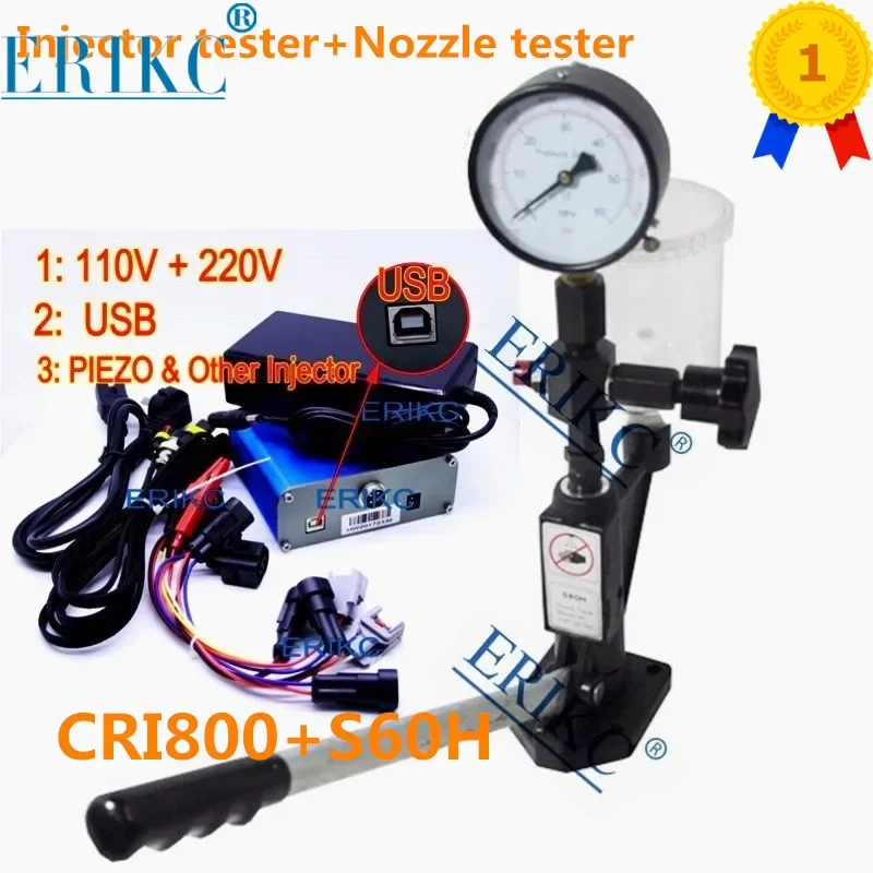 

CRI800 Auto Engine Diesel Injector Tester Machine S60H Fuel Piezo Injection Nozzle Tester Equipment 220V & 110V Diagnostic Tool