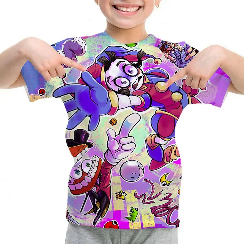 The Amazing Digital Circus 3D Printed T-shirt Classic Kids Short sleeved Top Clothing Boys and Girls Fashion Short sleeved