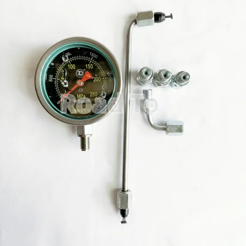 250Mpa Diesel common rail pump plunger pressure test gauge 2500bar pressure meter tool set
