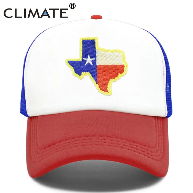 CLIMATE Texas Trucker Cap State of Texas Cap Flag of Texas Map