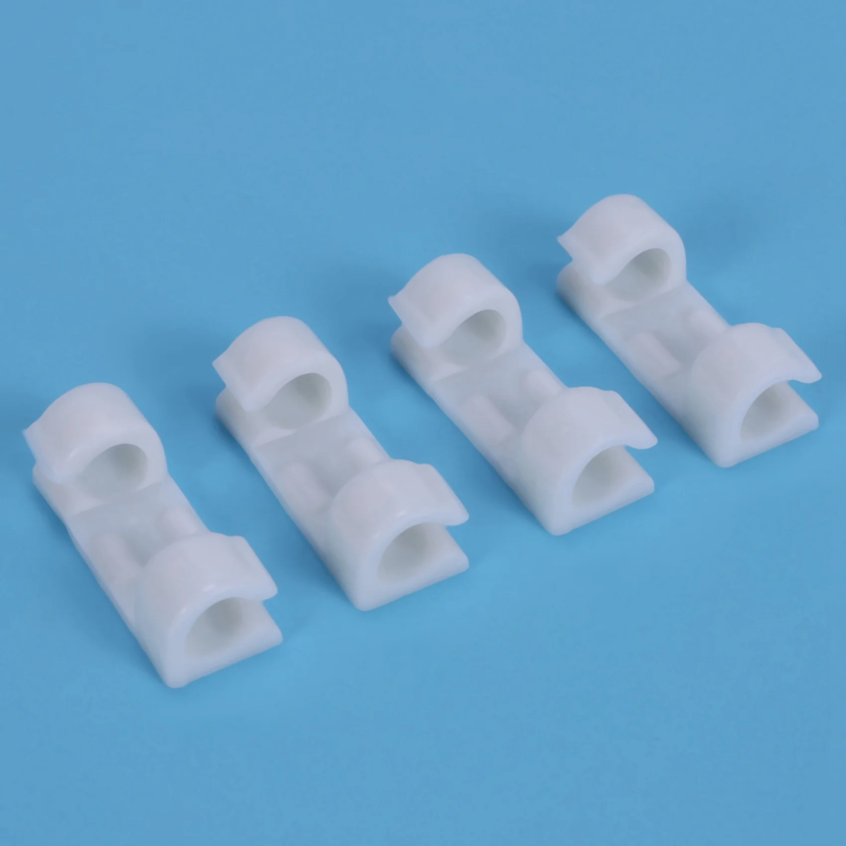 AB46-40Pcs/Lot 와이어 고정 클램프 클립 데스크탑 와이어 클리어 업 클립 홀더 클램프 케이블 클립 장치 USB 코드 클립(흰색)