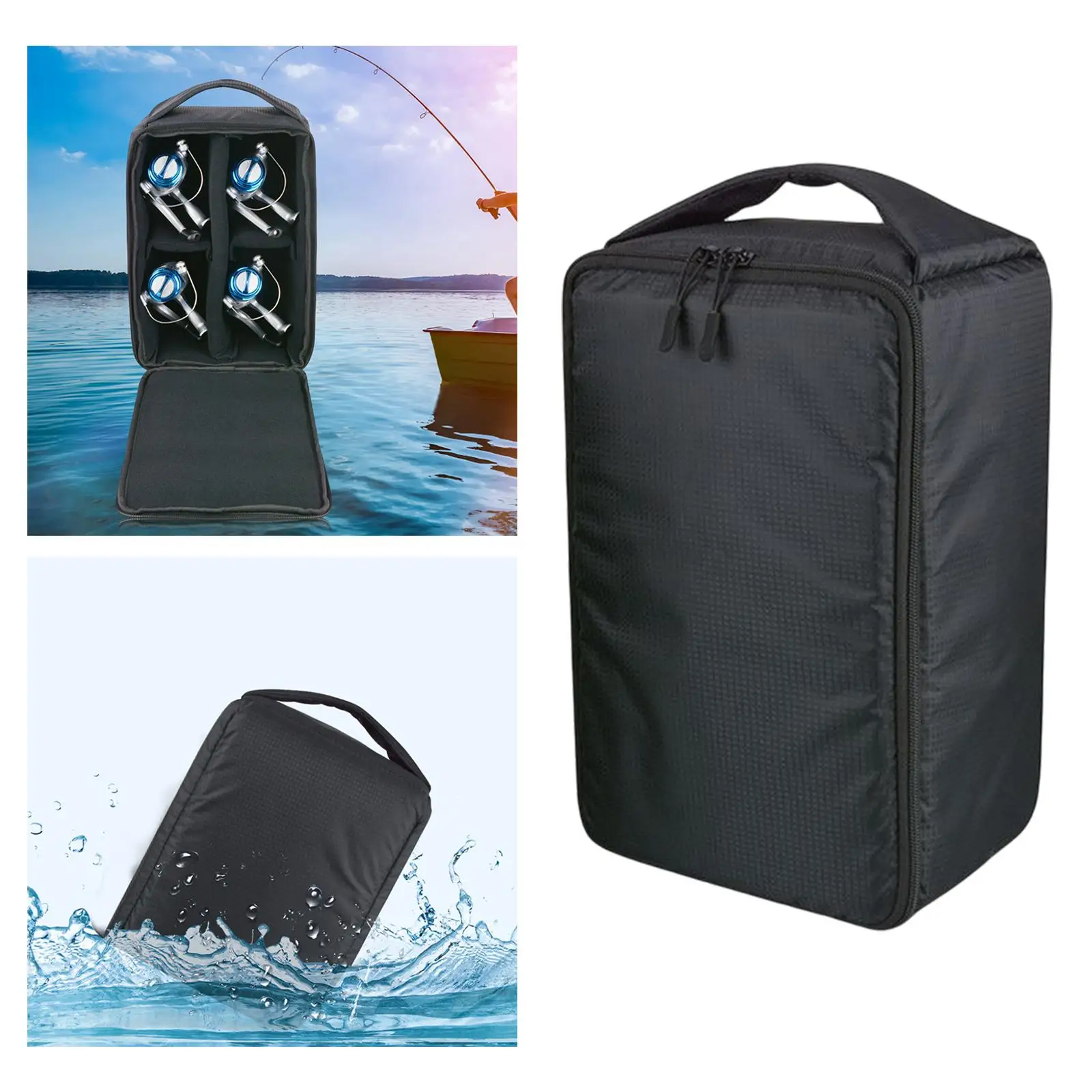 Fishing Reel Storage Bag Portable Fishing Tackle Storage Case Fishing Bag Handbag Reel Carrying Case Fishing Reels Bag