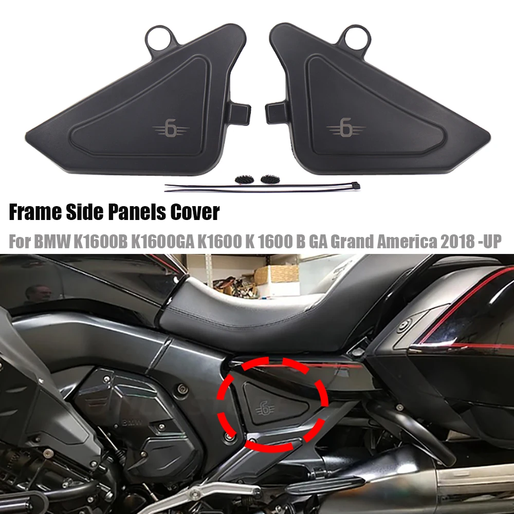 Motorcycle Frame Side Panels Cover Fairing Cowl Plates Tank Trim For Bmw K1600B K1600Ga K1600 K 1600 B Ga Grand America 2018 -Up