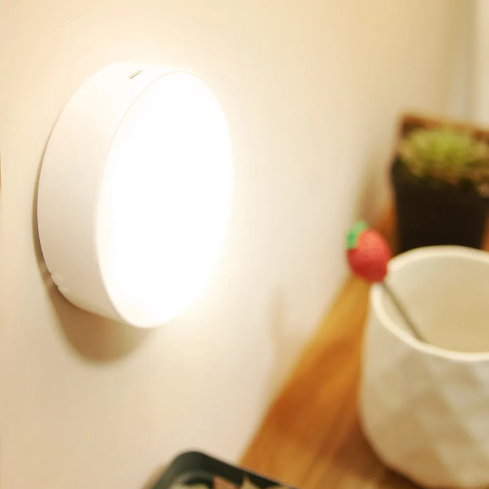 Drop Ship Motion Sensor LED Night Light USB Rechargeable Energy-saving Automatic Wall-Mounted Body Induction Lamp |