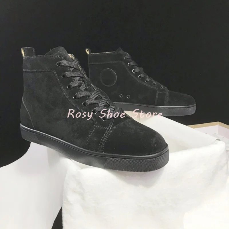 Men's and Women's Black Versatile Training Shoes Round Toe Lace-Up Flat Comfortable Sneakers Spring Autumn Fashion Concise Style 5