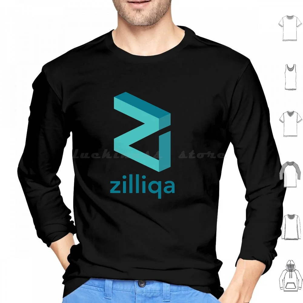 

Zilliqa Logo-криптовалюты толстовки с длинным рукавом криптовалюты Zilliqa Zillionaire Bitcoin
