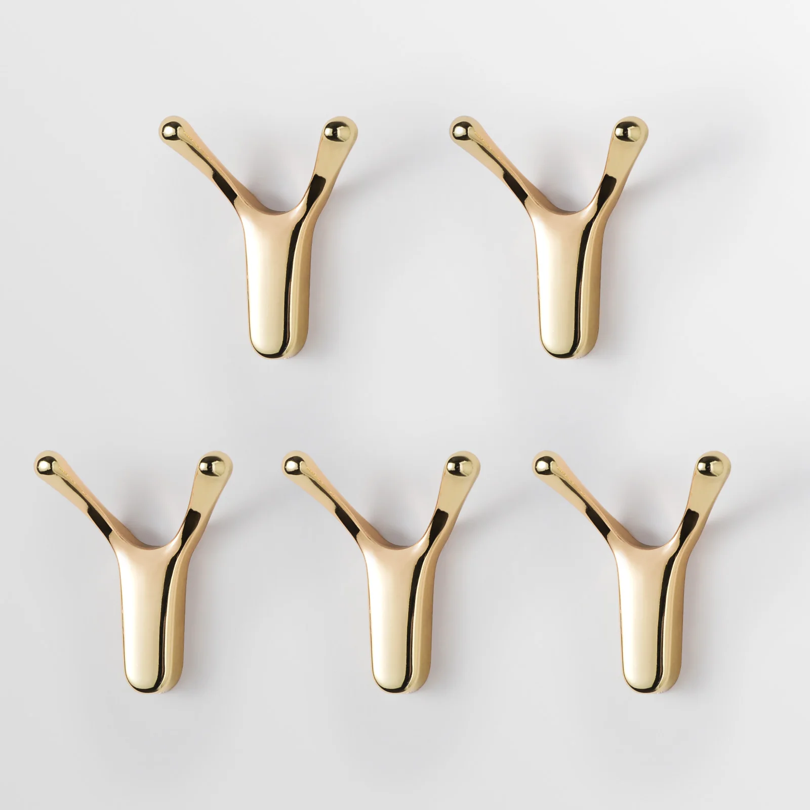Bathroom Towel Ring Bathroom Towel Holder SARIHOSY 1/5Pcs Gold Wall Hooks Bathroom Accessories for Towel Coat Key Golden Coat Hooks Y-Shaped Decorative Hook