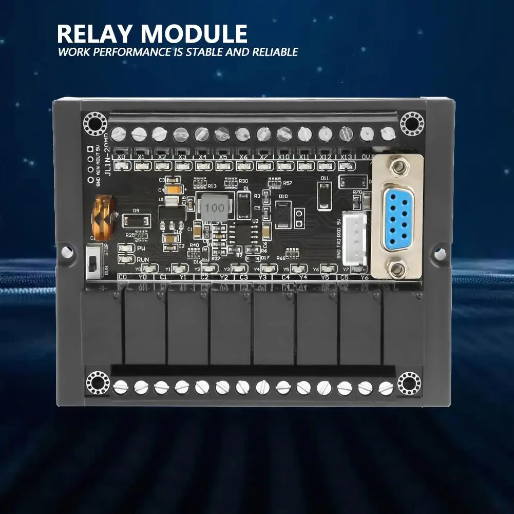 PLC 제어 보드 릴레이 지연 모듈, 스텝퍼 모터용 쉘 포함, DC10 28V FX1N 20MR