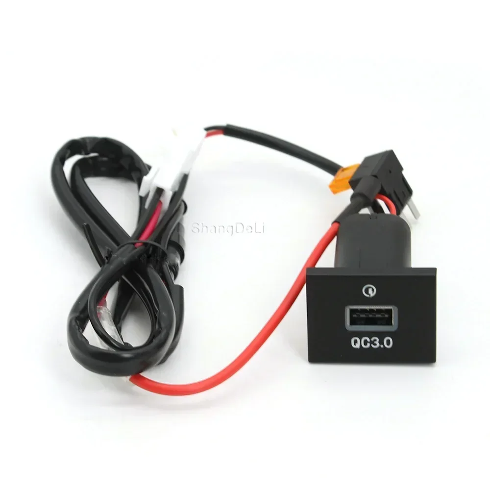 12V/24V 자동차 듀얼 USB QC3.0 Type-C 충전 포트 퓨즈 박스 소켓 포드 포커스 2004-2011 액세서리 용 빠른 전화 충전기 어댑터