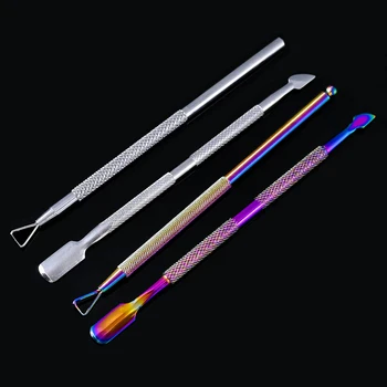 1pc Cuticle Push Stainless Steel Rod Stick Pusher Cuticle Dead Skin UV Gel Polish Push Remover Manicure Nail Art Tools Push