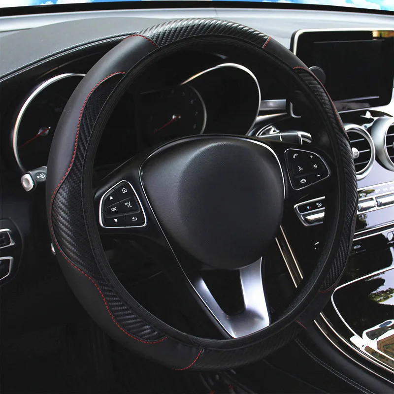 Coprivolante per Auto, Coprivolante Protettivo in Pelle Elastica, Antiscivolo e Traspirante, Accessori per Interni Auto - Image 2