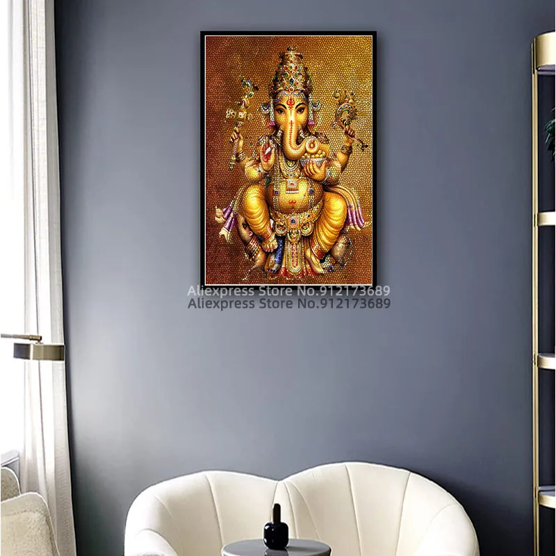 Ganapati постер Ганеша холст живопись плакаты и принты настенная печать картина