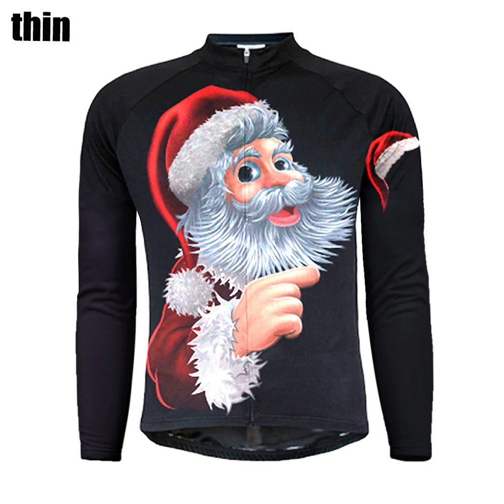 thumbnail image 1 of 2020 Nueva camiseta de ciclismo de manga larga de Papá Noel para invierno, cálida, primavera y otoño, fina, para bicicleta de montaña, varios estilos, 1 of 5