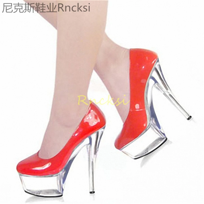 

15cm High-heeled shoes spring and summer new stiletto fashion Joker temperament fish mouth fashion shoes