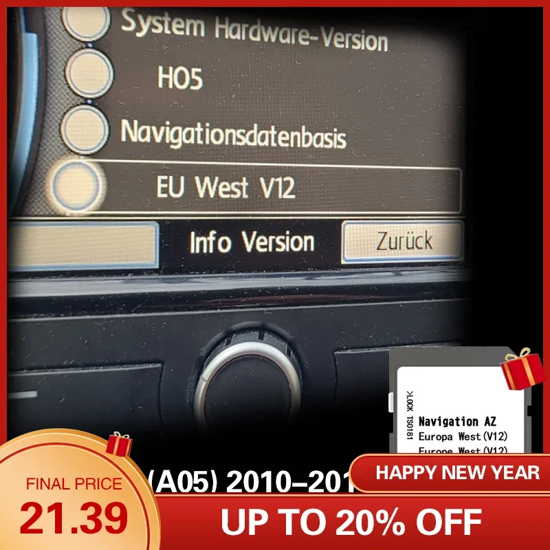 Polo A05 2010-2014 Scheda Mappa Sd 8Gb Rns 315 Az V12 Scheda Gps Di Navigazione West Europe