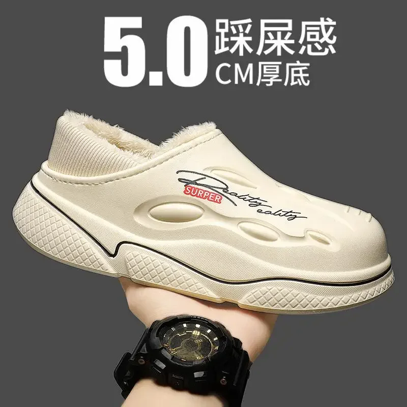 

Мужские ботинки с хлопковой подкладкой, Мужская зимняя обувь, новинка 2023, мужская верхняя одежда без шнуровки Gommino с флисовой подкладкой, теплые зимние ботинки для мужчин