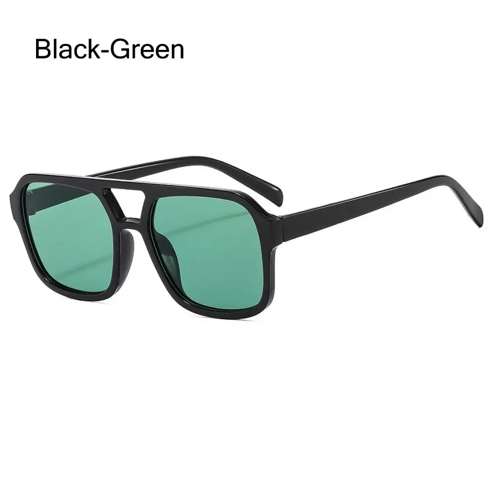 Retro Punk Square Frame Sunglasses - Anti-UV Beach Shades