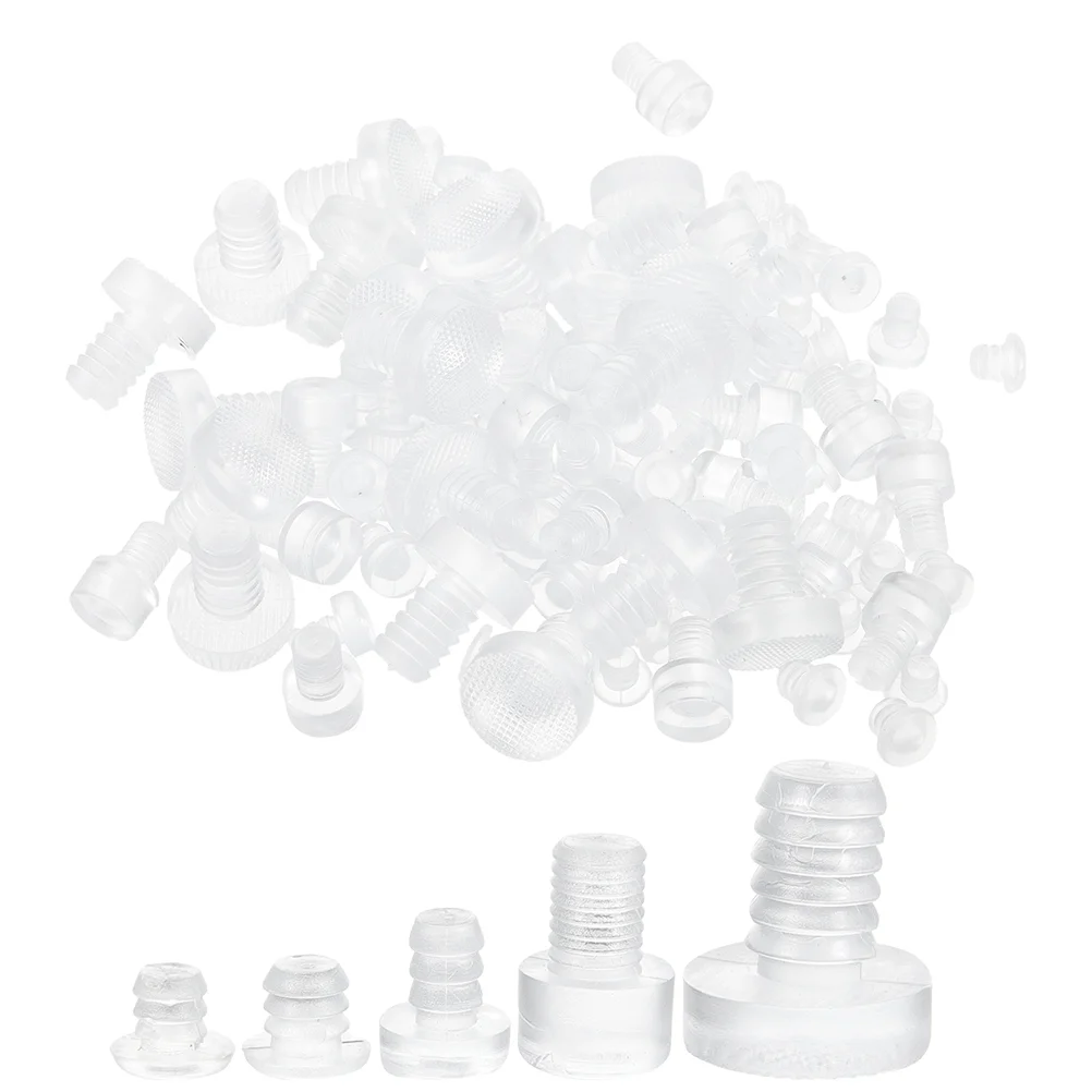 

75 Pcs Spacers Cabinet Door Bumpers Clear Small Glass Table Top Silica Gel Pads