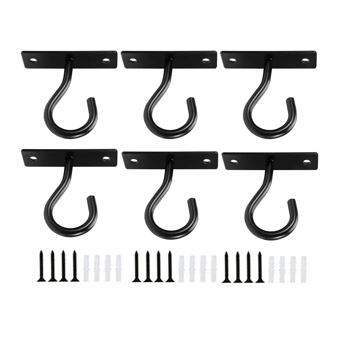 

Ceiling Hooks for Hanging Plant, Hanger for Indoor and Outdoor Plant Pots Holder, Wall Hook for 6Pcs