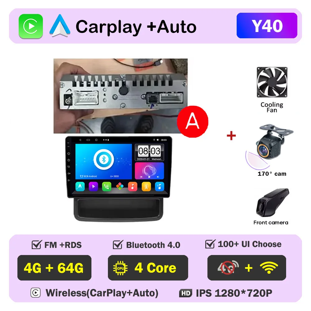 Autoradio Android 15 10" In-Cell Pour Renault Trafic 2/Opel Vivaro A/Nissan Primastar (2006-2014) - 4+128 Go, Carplay/Android Auto Sans Fil, GPS, WiFi, BT, SWC