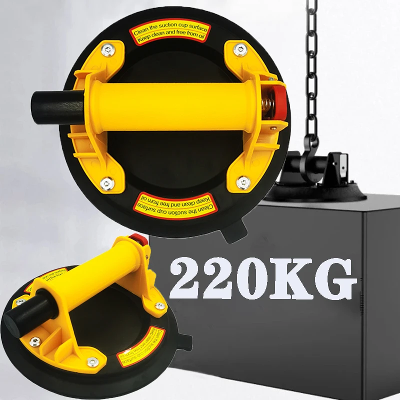 New Vacuum Suction Cup 220kg Loading Capacity Heavy Duty Vacuum Spreader for Tile Adsorption Granite Glass Lifting 8 inch Cup