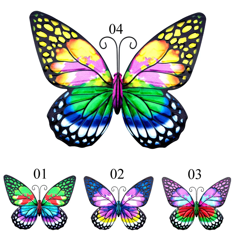 ButterflyWallDecorationGardenColoredMetalButterflyWall