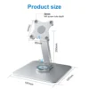Aluminum Alloy Stand for Protable Monitor Table Bracket Adjustable 360 Rotation M4 Screw Bases Strong Load Capacity Super Stable 2
