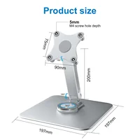Aluminum Alloy Stand for Protable Monitor Table Bracket Adjustable 360 Rotation M4 Screw Bases Strong Load Capacity Super Stable 2