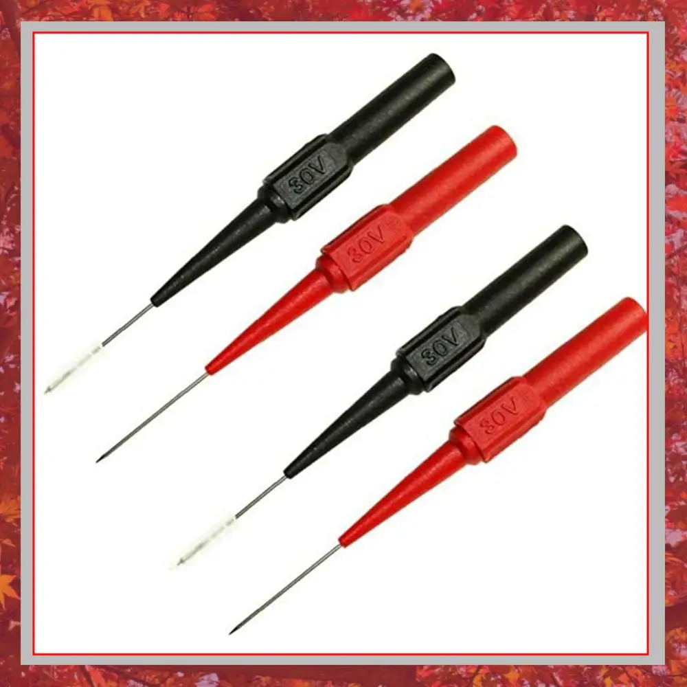 30-10Pcs 절연 피어싱 니들 멀티미터 테스트 프로브 0.7mm 비파괴 바나나 플..