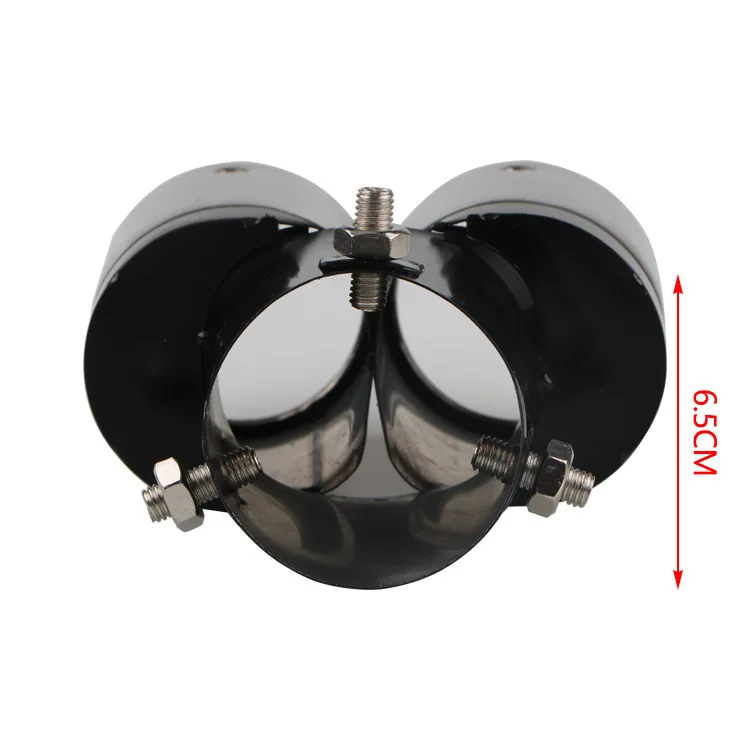 Car Exhaust Tip Stainless Steel Dual Tailpipe Throats Muffler Exhaust Tip Auto Modification Supplies exhaust pipe tip,tail pipe muffler