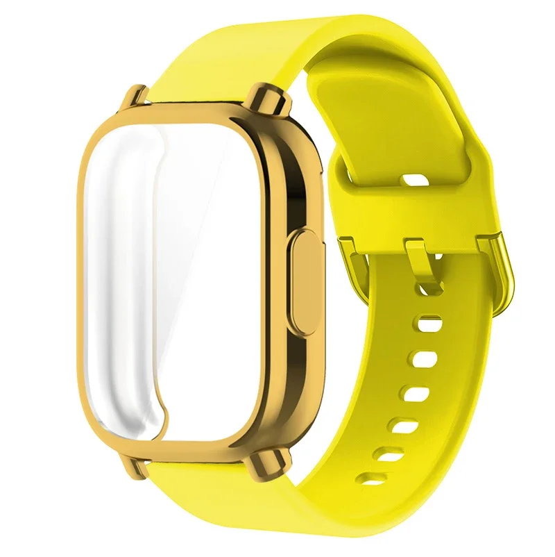 Silicone Strap with Case for Smart Watch, 22mm, Compatible with Watch 5 Active Lite