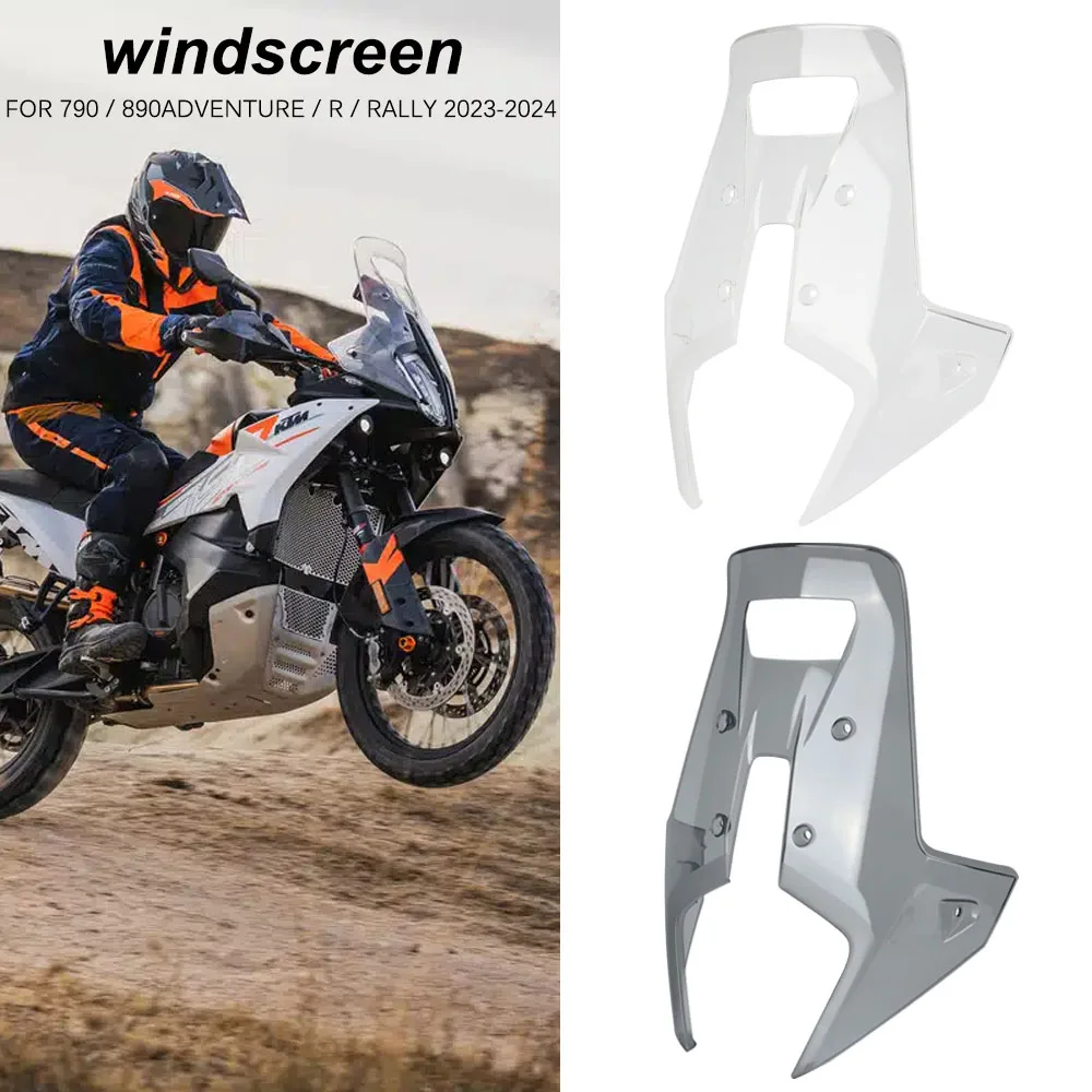 Per 890 790 Adv Adventure R Rally 2023 2024 Moto Acrilico Rally Parabrezza Deflettore Del Vento Schermo Scudo Parabrezza Visiera