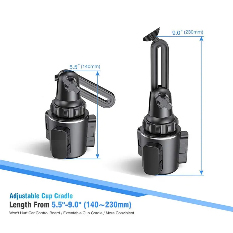 15W Wireless Car Charger and Cup Holder Mount