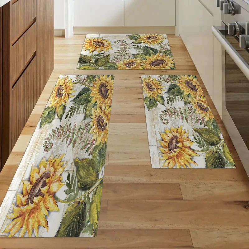 Zonnebloem Bedrukt Tapijt Woonkamer Veranda Entree Woondecoratie Vloermat Gang Badkamer Balkon Antiscivolo Deurmat