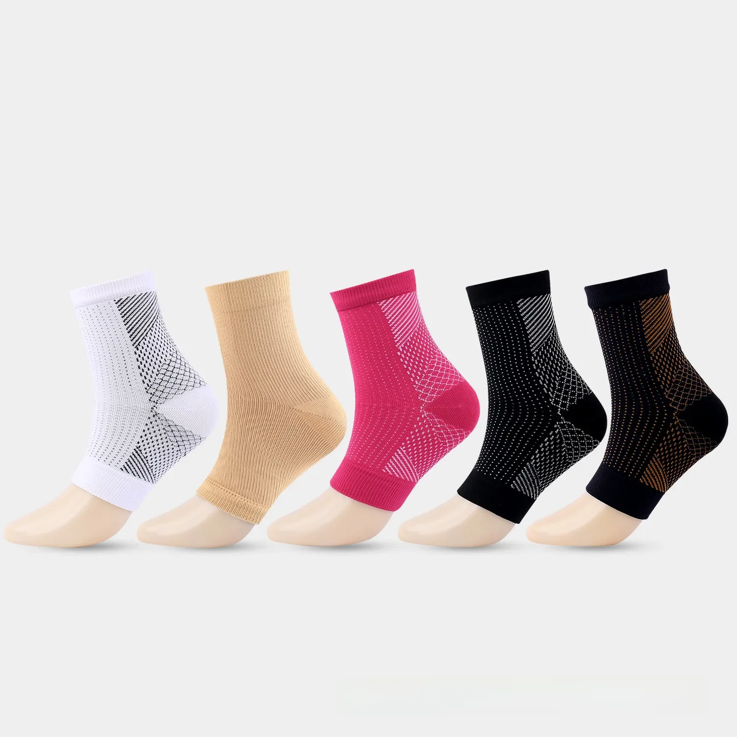 Ankle socks Cross-border Sports Breathable Pressure Elastic Full Open Toe Foot Protection