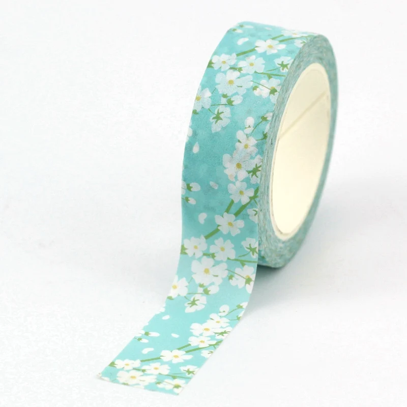 1PC 10M Decorative Cherry blossoms Washi Tape Adhesive Stickers Masking Tape Stationery Scrapbooking School Supplies adhesive tape,washi tape,adhesive tapes,masking tape,decorative tape,decoration tape,decoration stickers