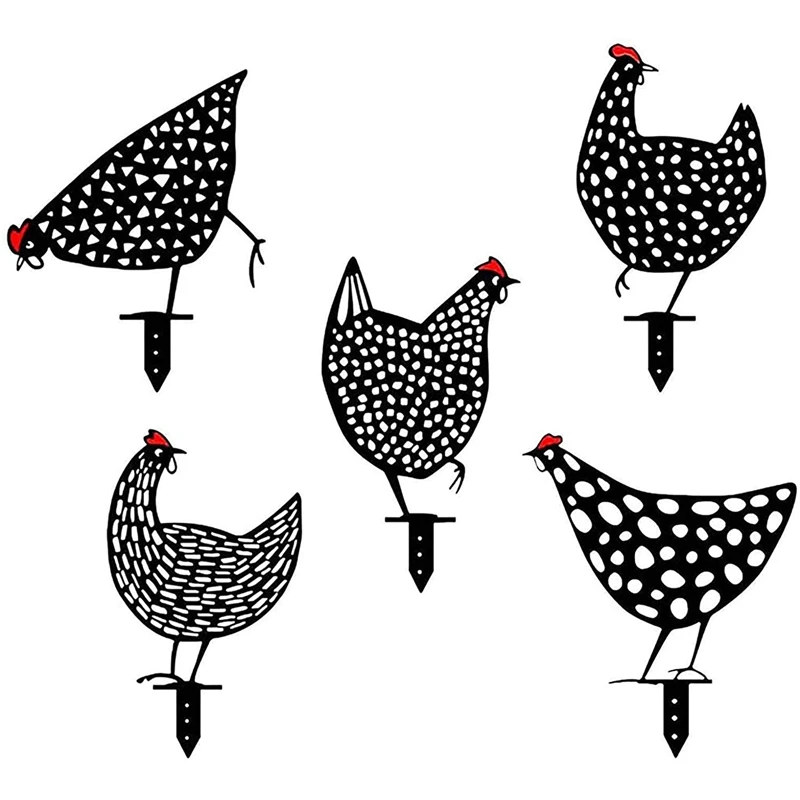 

Реалистичная курица, художественное украшение для сада, газона, пола, курица, 5 шт.