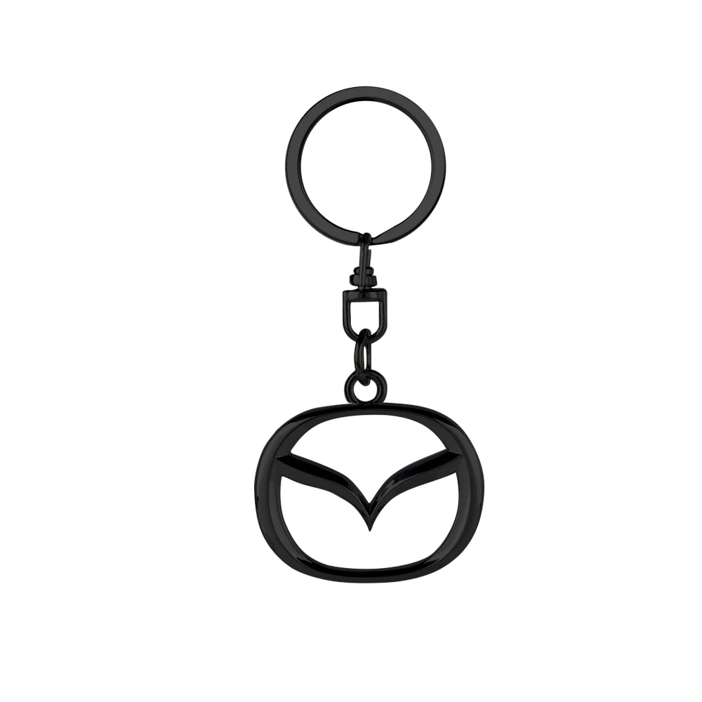 3D Metal and Leather Car Emblem Keychain Pendant Accessory