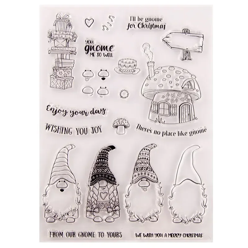 Santa Claus Clear Stamp Transparent Silicone DIY Stamp Seal Sheet for Scrapbooking Making Album Photo Handmade Decoration