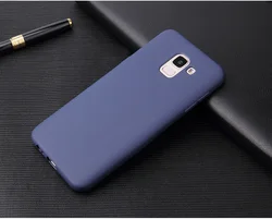 Soft Candy Color Silicone Matte Case - Ultra Slim and Protective for J6 Plus 2018 (Dark Blue)