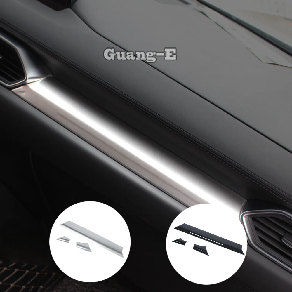 

Car Detector Trims ABS Matte/Carbon Fiber Middle Console Control Dashboard Panel 3PCs For Mazda CX8 CX-8 2017 2018 2019 2020