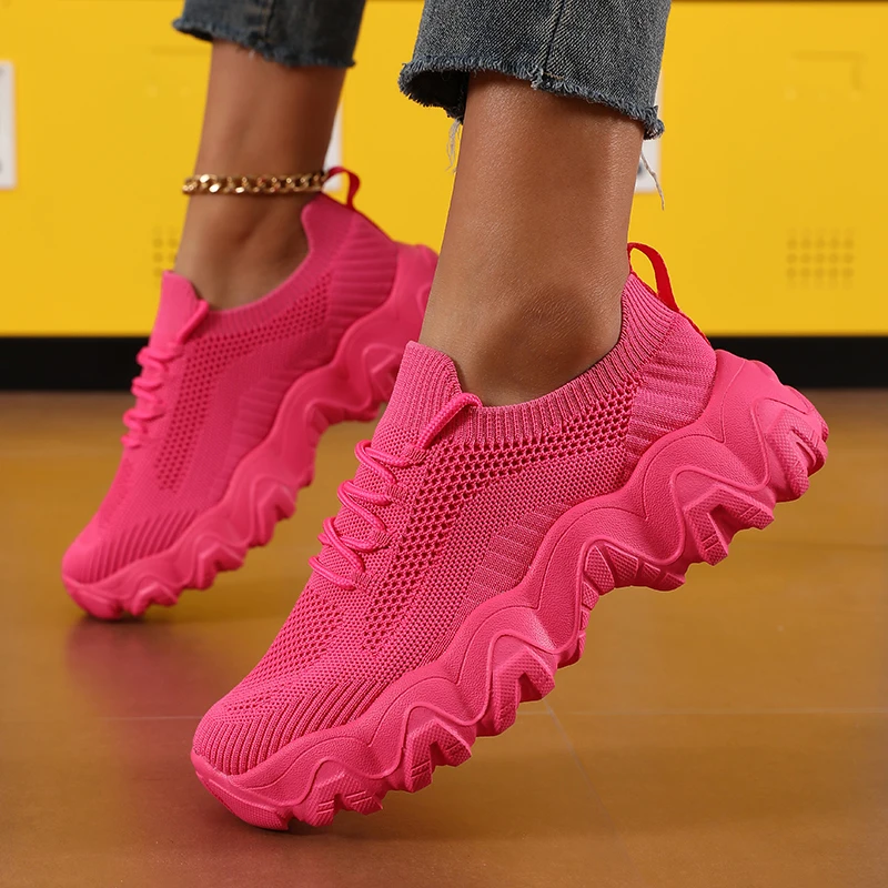 Summer Women High Quality Shoes Thick Soled Sneakers Comfortable Walking Outdoor Luxury Tenis Fashion Trend Casual Mesh Shoes