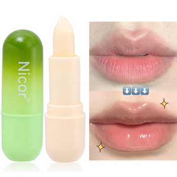 복숭아 립밤 딥 하이드레이팅 모이스처라이징 립스틱, 갈라짐 방지 피부 각질 제거 영양, 무색 립밤, 립 케어 메이크업