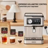 Cafelffe Espresso Machine 20Bar,Cappuccino Maker with Milk Frother Steam Wand,Coffee Maker,Semi-Automatic Cafetera present,Gift 6