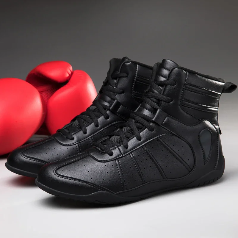 Wear Resistant Anti-slip Gym Folding Boxing Training Boots Professional Breathable Men and Women Wrestling Shoes