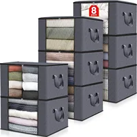 Big Capacity Quilt Clothes Storage Bag Duvet Blanket Sorting Bags Dustproof Closet Under-Bed Storage Moisture Proof Organizer 1